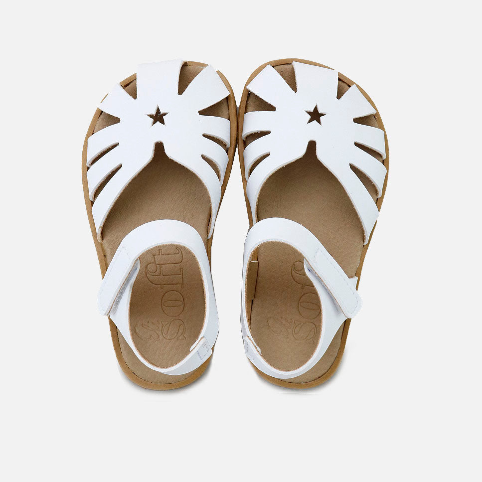 Sandalias barefoot estrella ecopiel blanca  Elisoft | Eli 1957