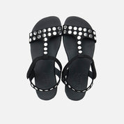 Sandalias barefoot tachas ecopiel negra  Elisoft | Eli 1957